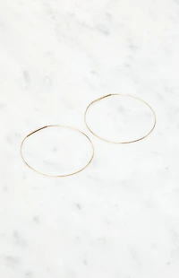 John Galt Thin Hoop Earrings