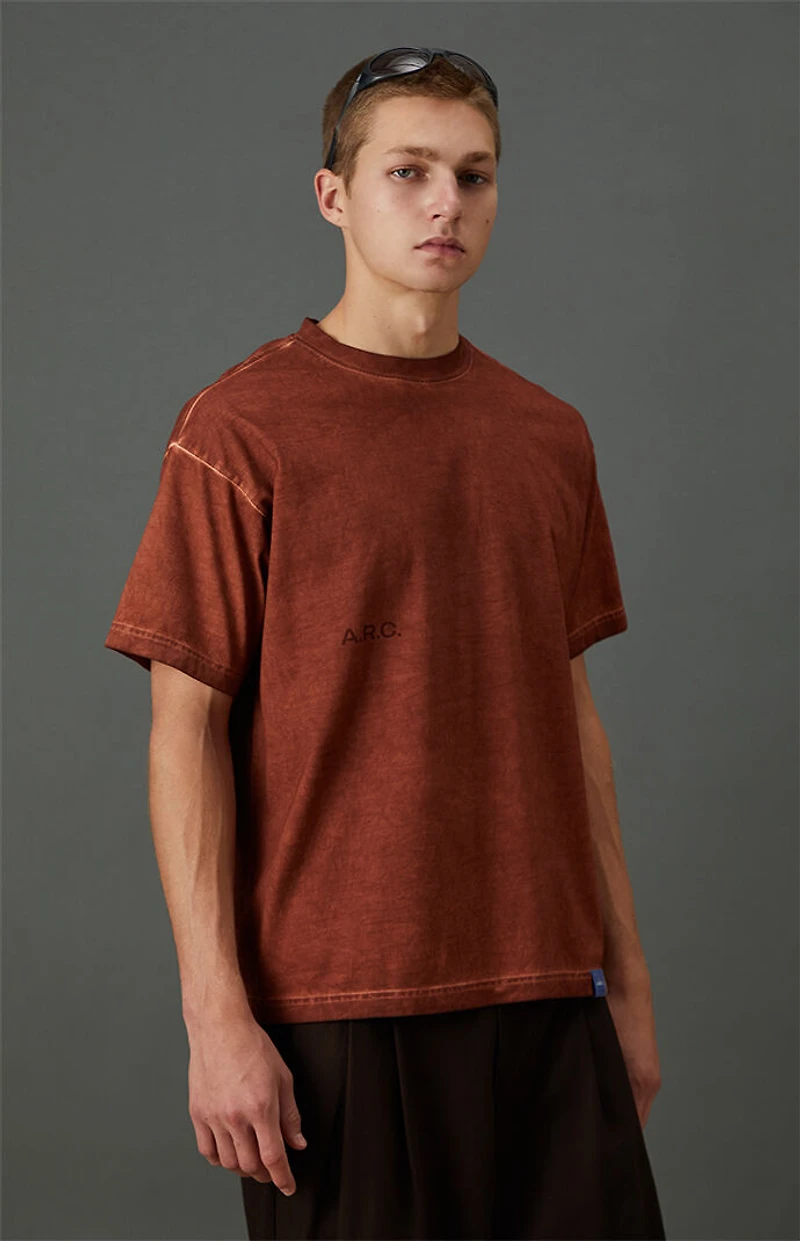 A.R.C. Active Burnt Orange Vintage Wash Heavyweight T-Shirt