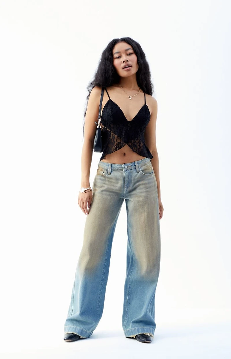 Pacsun Casey Low Rise Baggy Jeans  Mud Wash Indigo Tinted