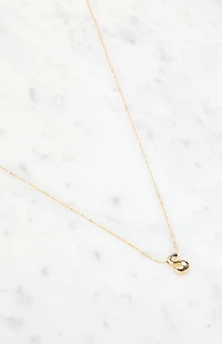LA Hearts S Initial 14K Gold Plated Necklace