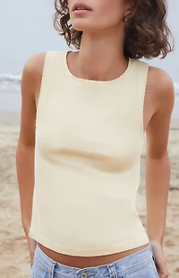 John Galt Yellow Vicki Tank Top