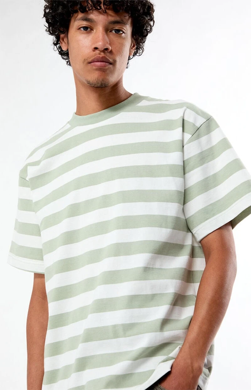 Pacsun Sage Striped T-Shirt