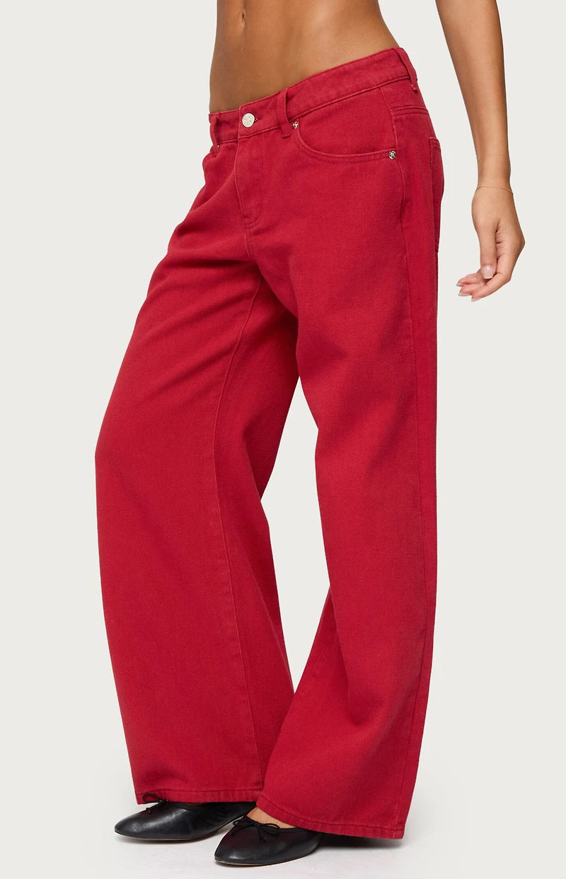 Edikted Petite Roman Low Rise Slouchy Jeans