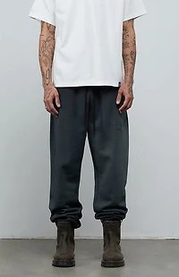A.R.C. Black Washed Heavyweight Fleece Baggy Sweatpants