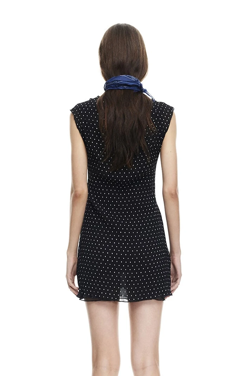 LIONESS Mariner Polka Dot Mini Dress