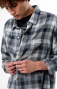 FORD Logo Flannel Long Sleeve Shirt