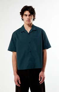 Pacsun Farms Green Woven Camp Shirt