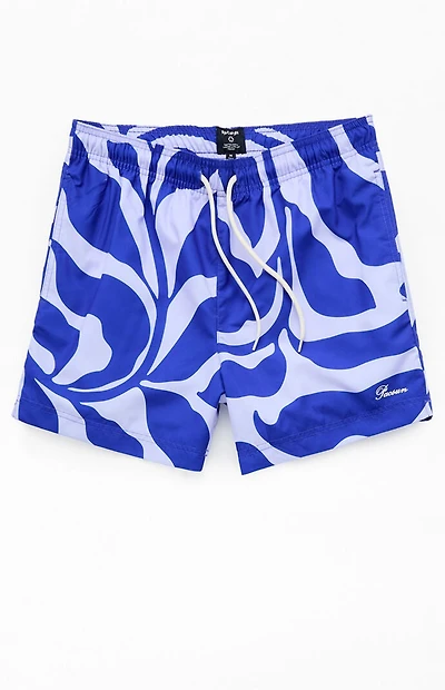 Pacsun Blue Vines AOP 4.5'' Swim Trunks