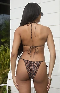 SUNKISSED Leopard Print Triangle Bikini Top