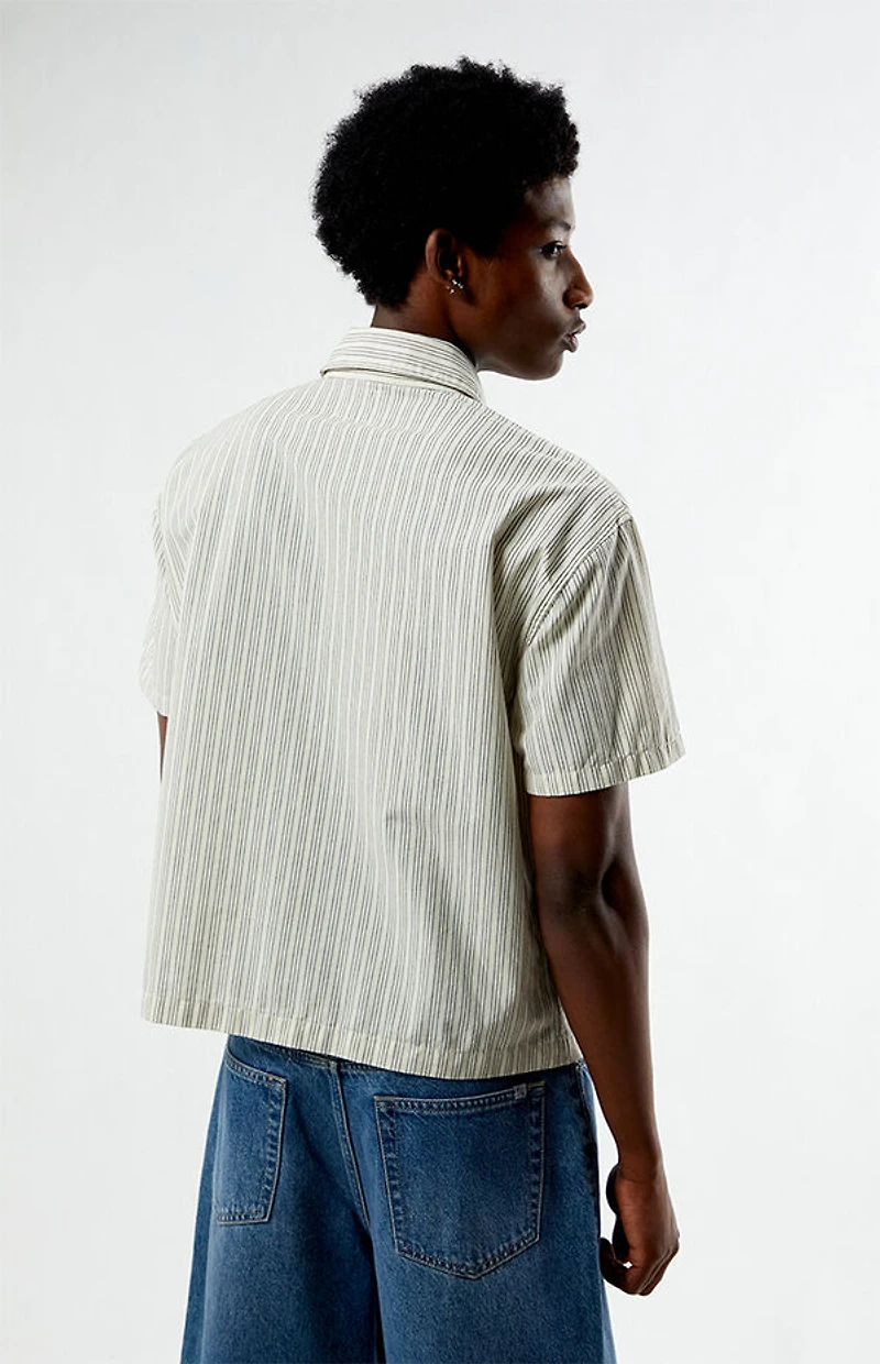 Pacsun Oxford Striped Camp Shirt