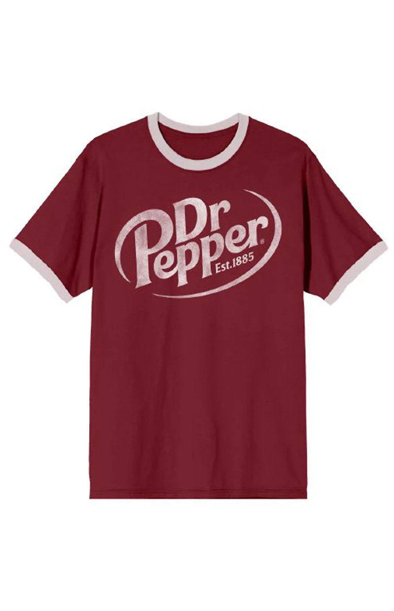Dr Pepper Logo Ringer T-Shirt