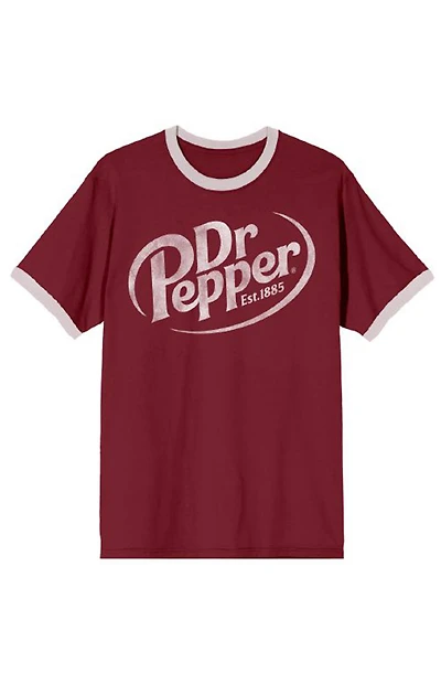 Dr Pepper Logo Ringer T-Shirt