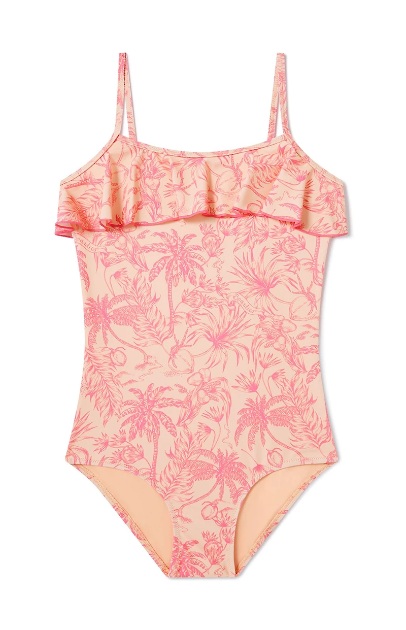 Boardies Kids Peach Please One Piece Swimsuit