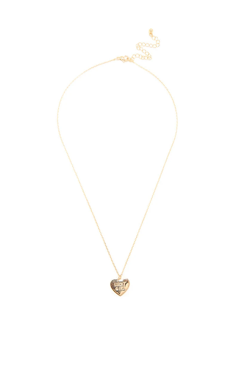 LA Hearts Juno Pearl Heart Layered Necklace