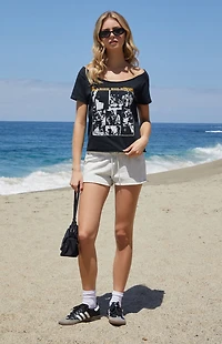 John Galt Radio Silence Off-The-Shoulder Short Sleeve T-Shirt