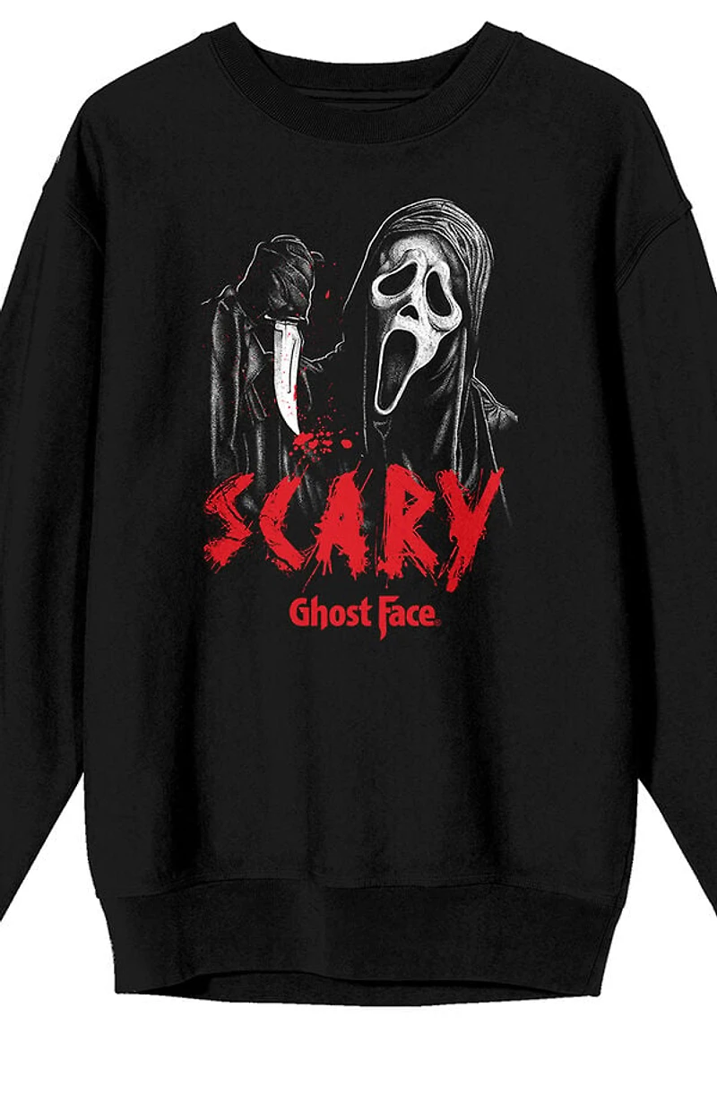 Ghostface Scary Mask Crew Neck Sweatshirt