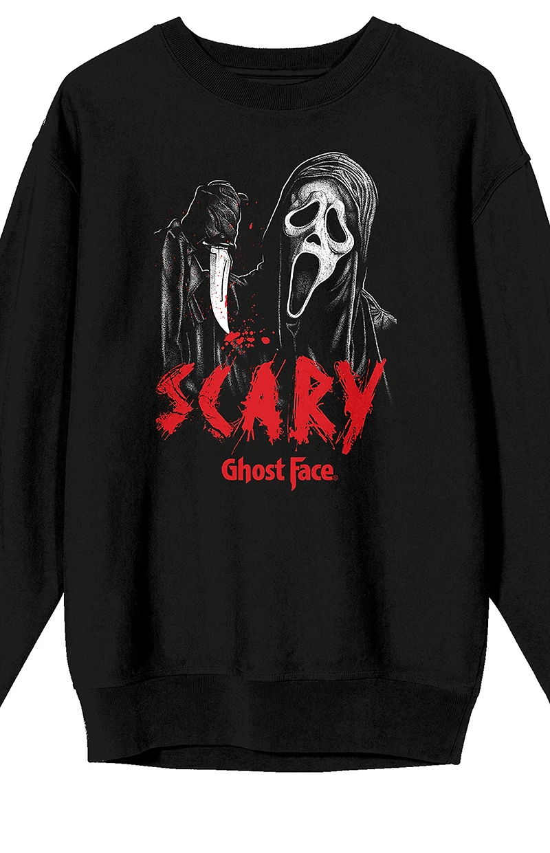 Ghostface Scary Mask Crew Neck Sweatshirt