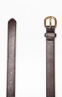 John Galt Faux Leather Buckle Belt