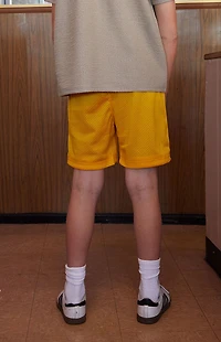 Pacsun Kids Club Pac Gold Mesh Soccer Shorts
