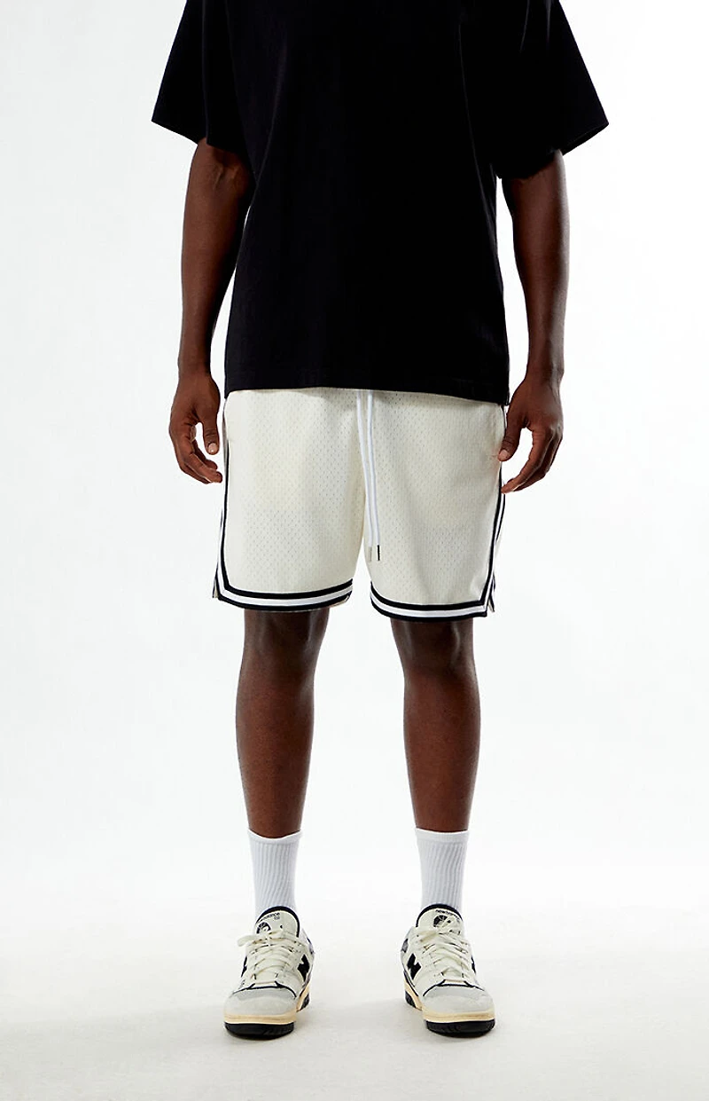 Mitchell & Ness Cream Gameday Mesh Shorts