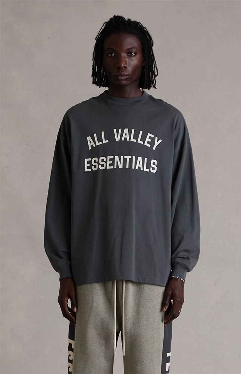 Fear of God ESSENTIALS Gray Merch Long Sleeve T-Shirt