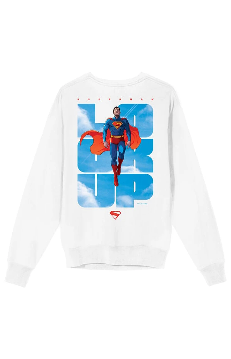 Superman 2025 Look Up Crew Neck Sweatshirt