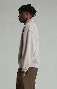 Fear of God ESSENTIALS Smoke Grey Classic Polo Sweatshirt