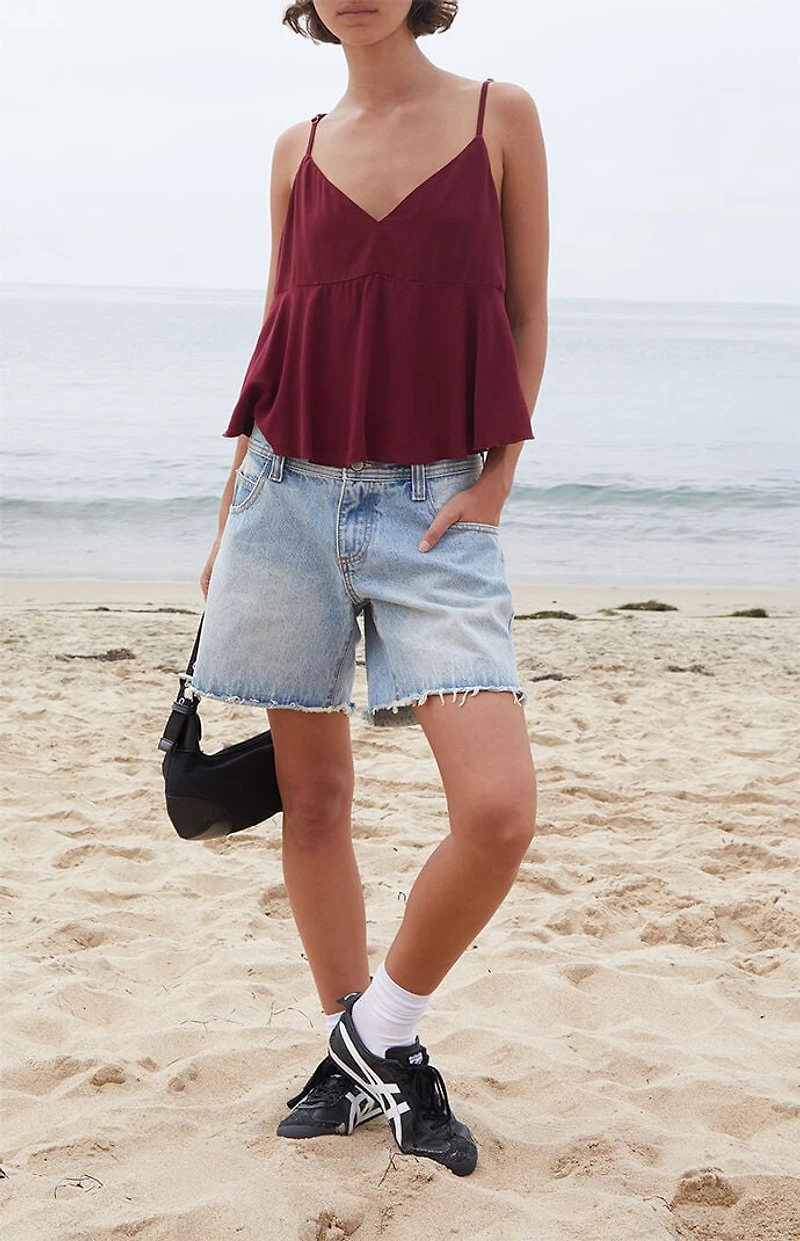 John Galt Burgundy Tiffany Tank Top