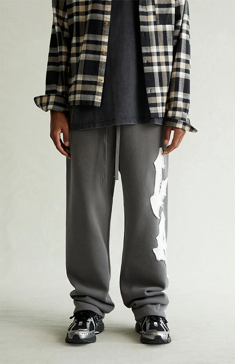 Pacsun LA Applique Fleece Baggy Sweatpants