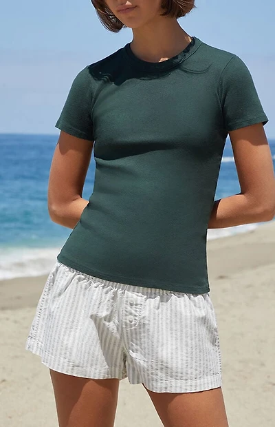 John Galt Green Hailie Basic T-Shirt