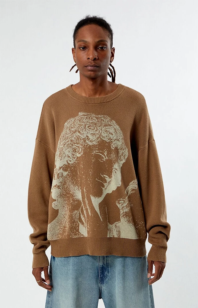 Pacsun Renaissance Printed Crew Neck Sweater