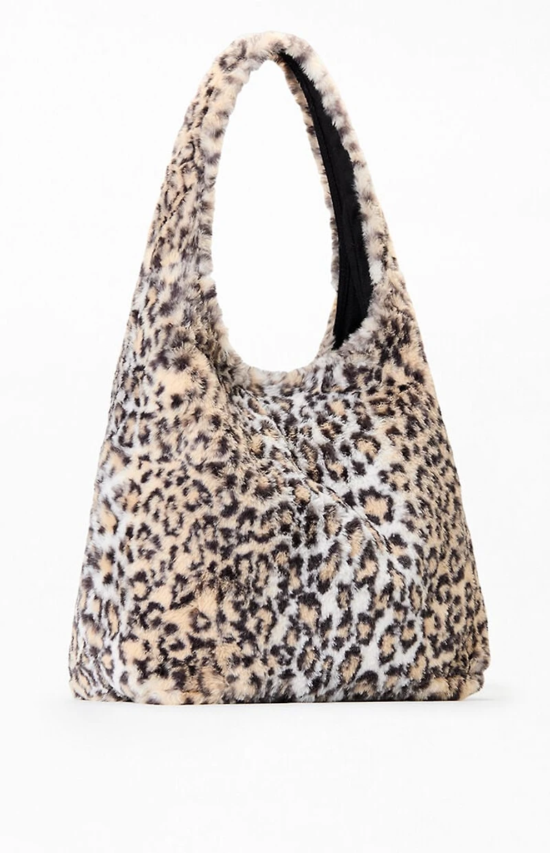 John Galt Leopard Faux Fur Shoulder Bag