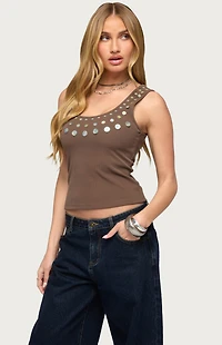 Edikted Beach Babe Scoop Tank Top