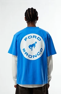 FORD Blue Bronco Circle Logo T-Shirt
