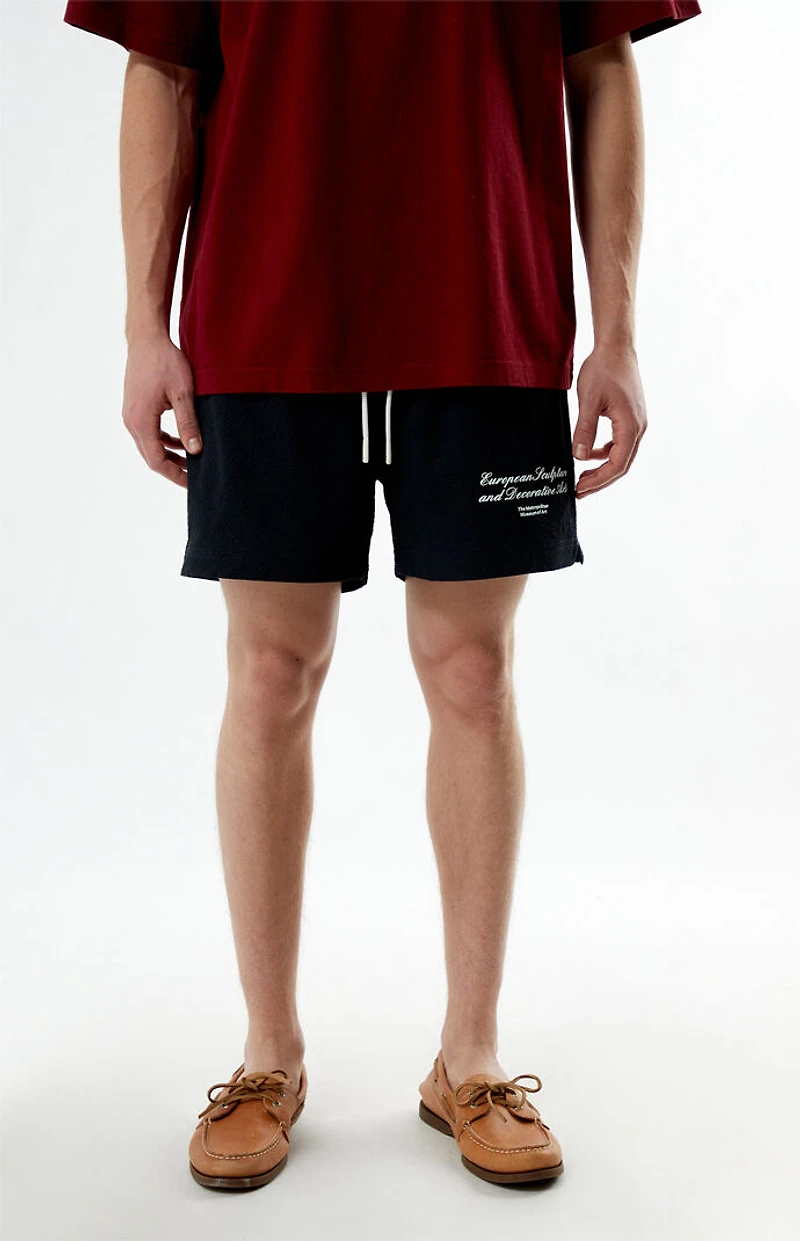 The Met x PacSun ESDA Seersucker 4.5" Swim Trunks