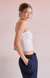 Beverly and Beck Ruffle Edge Tube Top