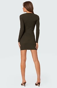 Edikted Amber Knit Mini Dress