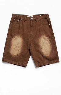 Pacsun Brown Extreme Baggy Denim Shorts