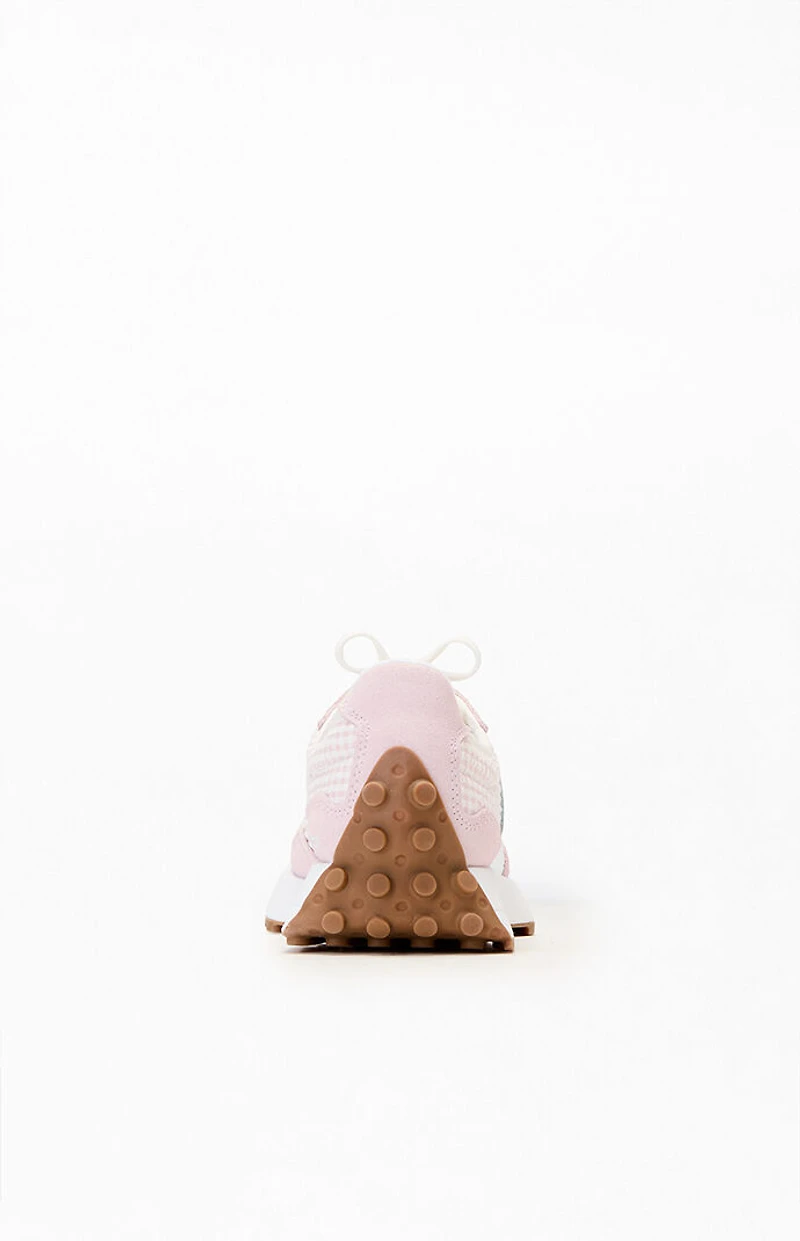 New Balance Women's Pink and White 327 Sneakers