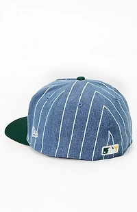 New Era Oakland A's 59FIFTY Pinstripe Snapback Hat