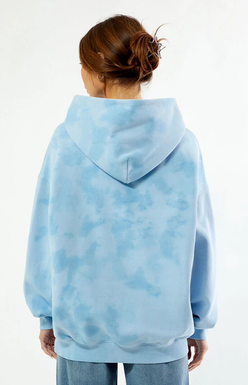 Pacsun Light Blue Tie Dye Oversized Hoodie
