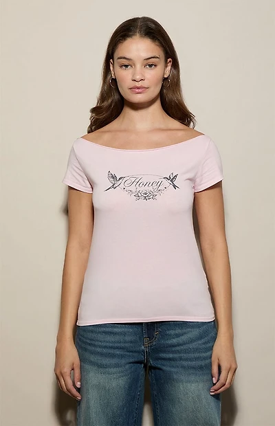 Pacsun Honey Off-The-Shoulder T-Shirt
