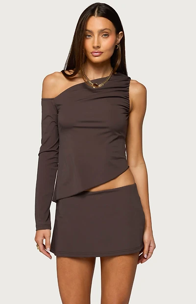 Edikted Lucretia Asymmetric Off Shoulder Top