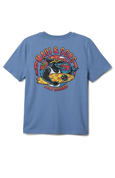 Maui & Sons Kids Stoked Short Sleeve T-Shirt