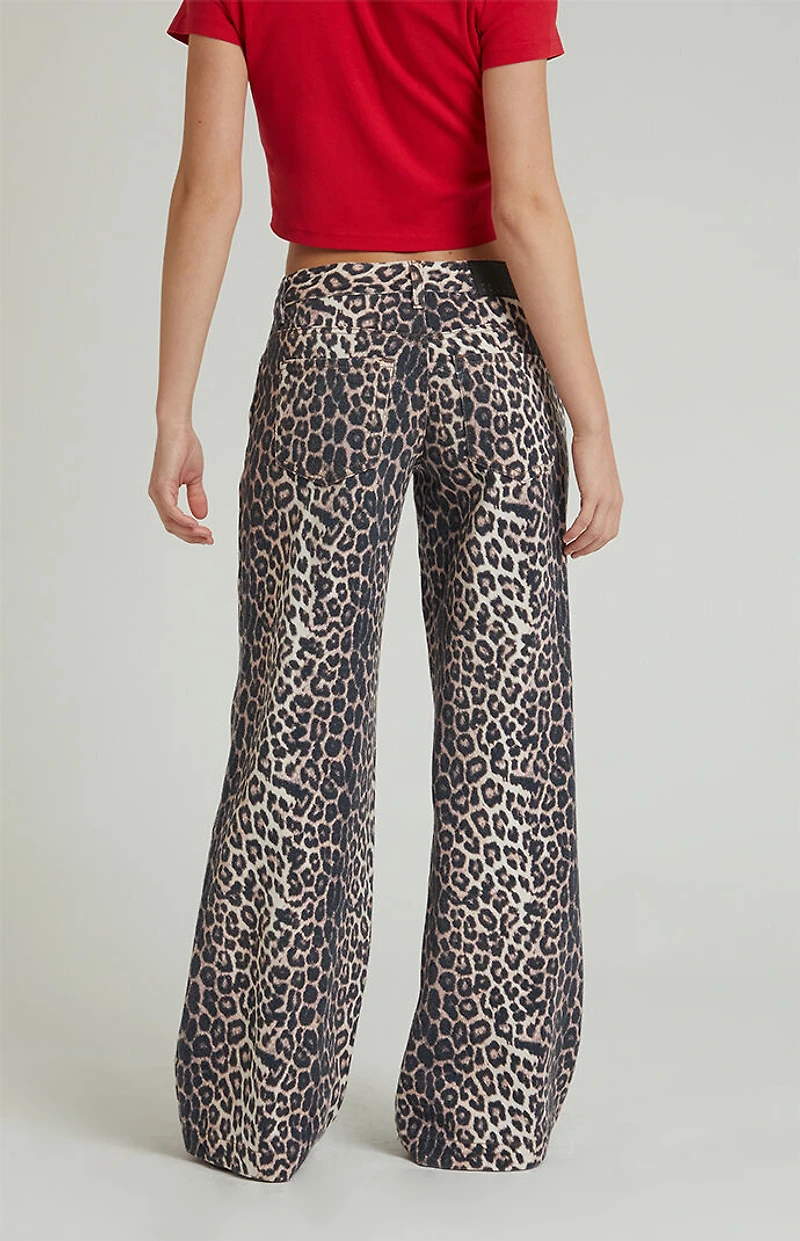 Pacsun Casey Low Rise Baggy Jeans Leopard