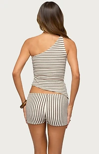 Edikted Abril One Shoulder Striped Top