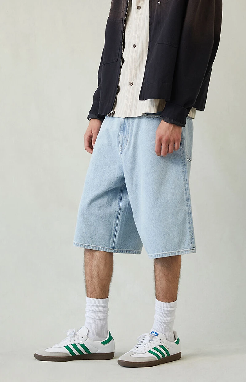 Pacsun Light Indigo Extreme Baggy Denim Shorts