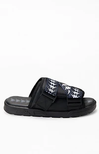 Kappa Black & White 222 Banda Mitel 1 Slide Sandals