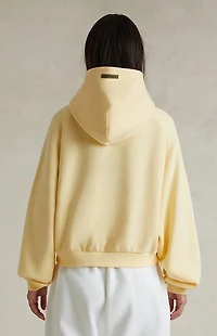 Fear of God ESSENTIALS Women's Garden Yellow Raglan Cropped Hoodie