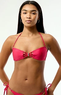 Third Charm Pink Shine Naya Bandeau Bikini Top